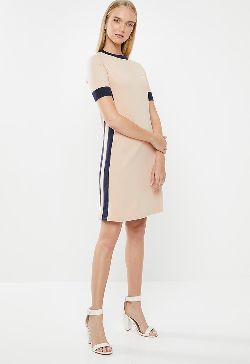 POLO - Hazel colour blocked dress - neutral