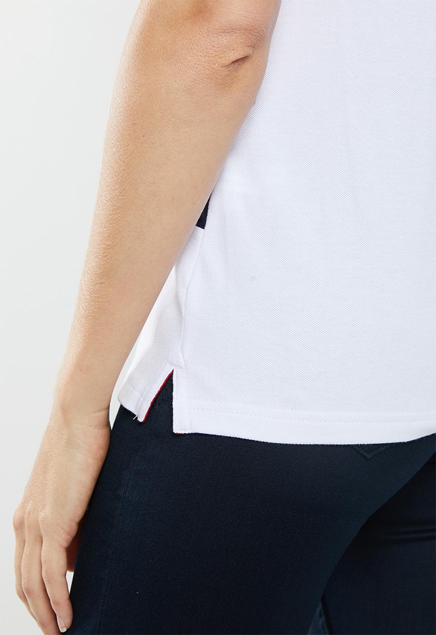 POLO - Tara sleeveless colour blocked golfer - navy & white