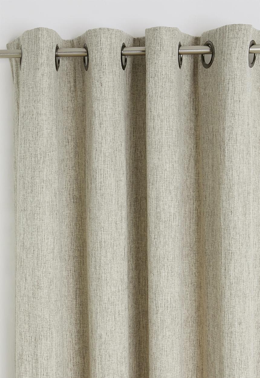 Sheraton Textiles - Manhattan eyelet curtain - stone melange