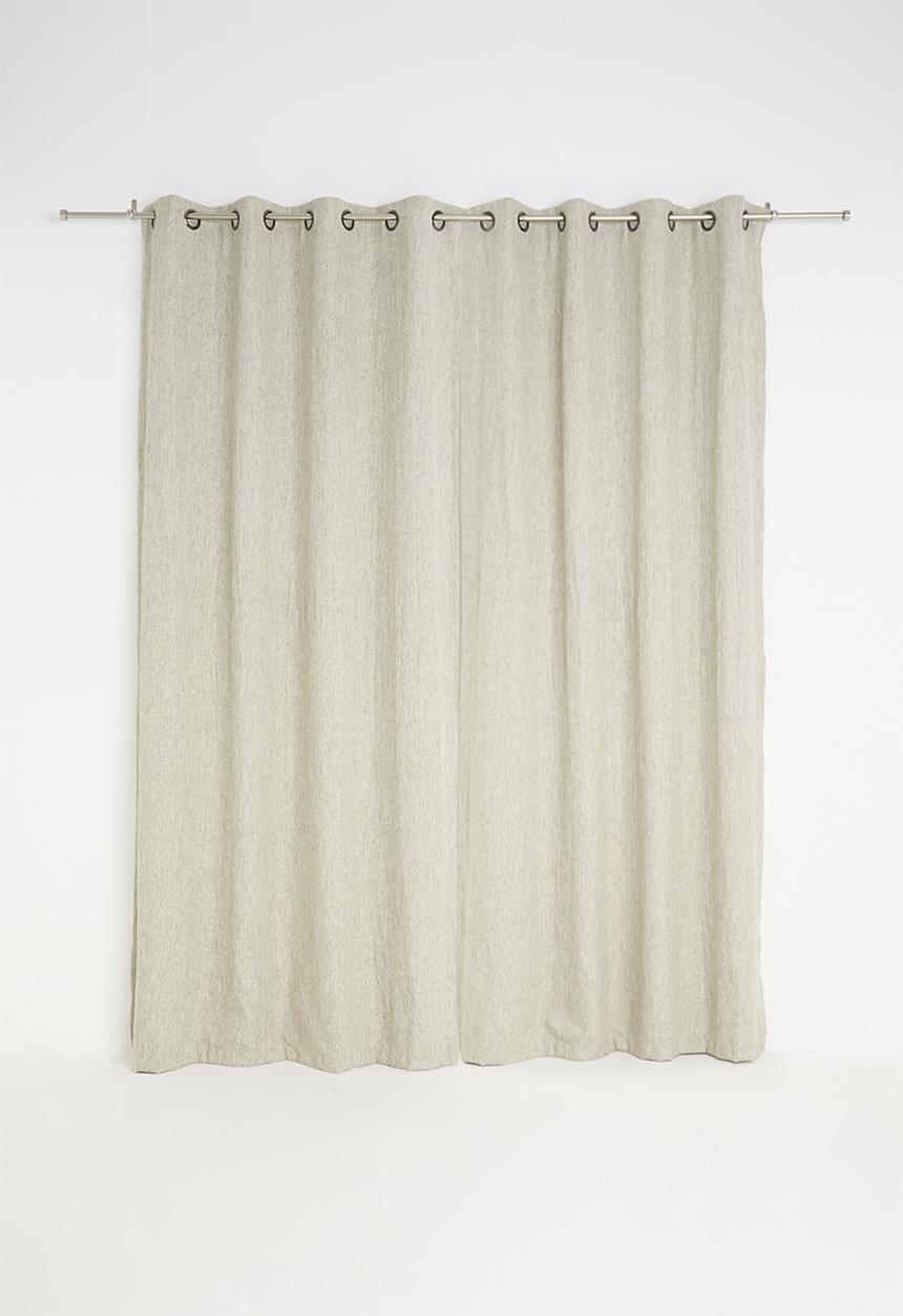 Sheraton Textiles - Manhattan eyelet curtain - stone melange