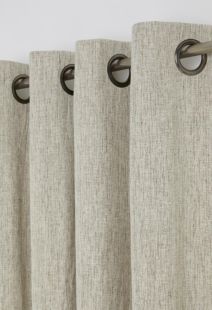 Sheraton Textiles - Manhattan eyelet curtain - stone melange