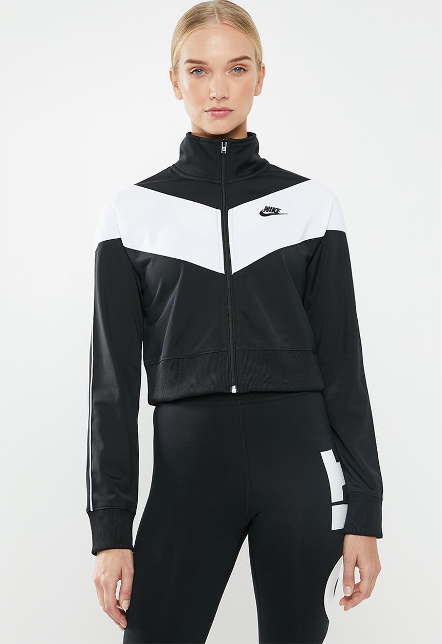 Nike - Nsw hrtg tracksuit top - black & white