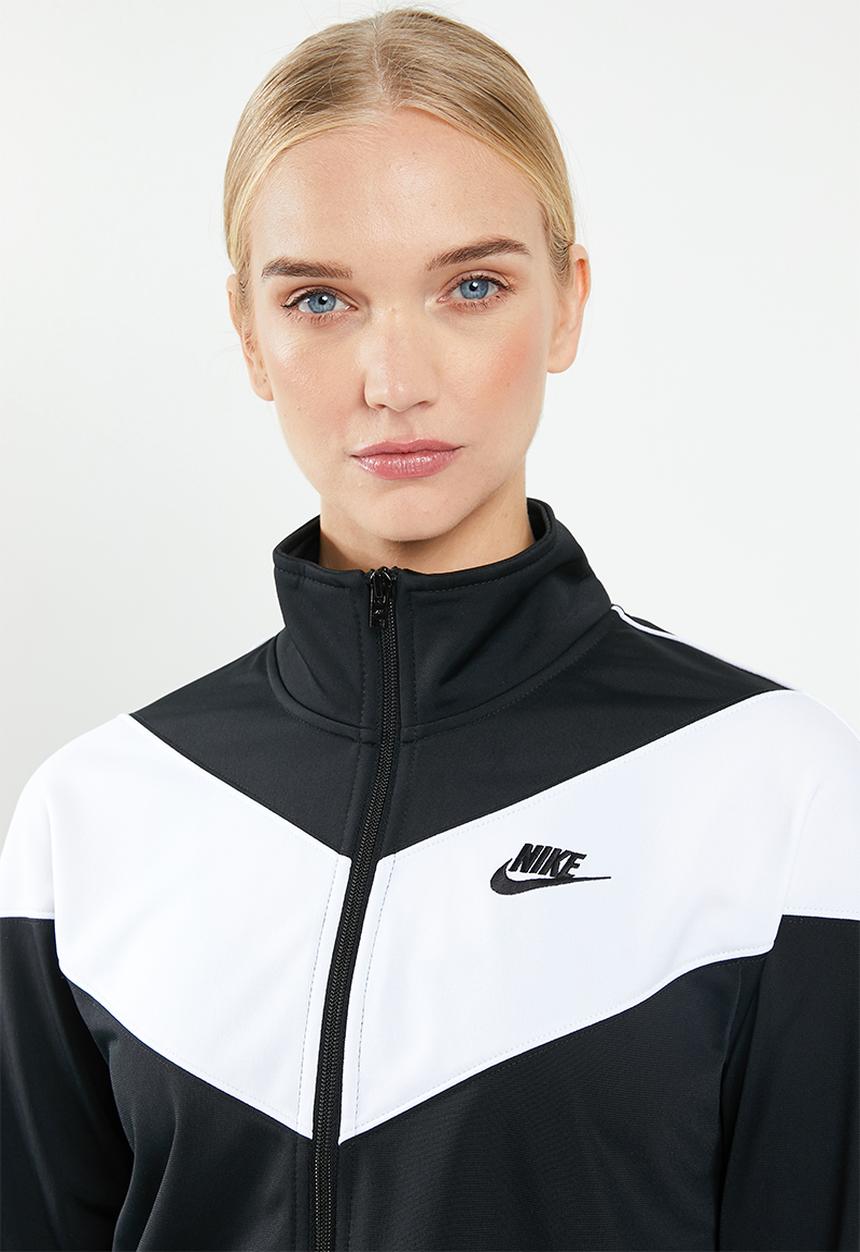 Nike - Nsw hrtg tracksuit top - black & white