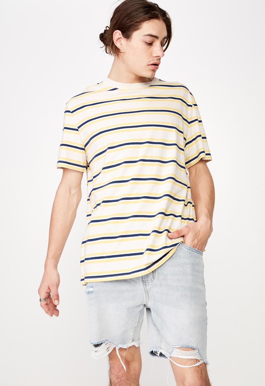 Factorie - Ripped rigid denim short - blue