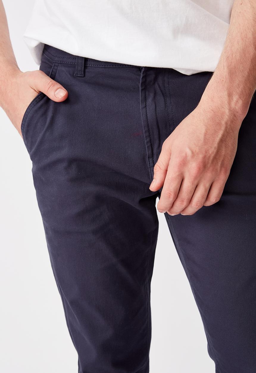 Factorie - Washed slim leg pant - navy