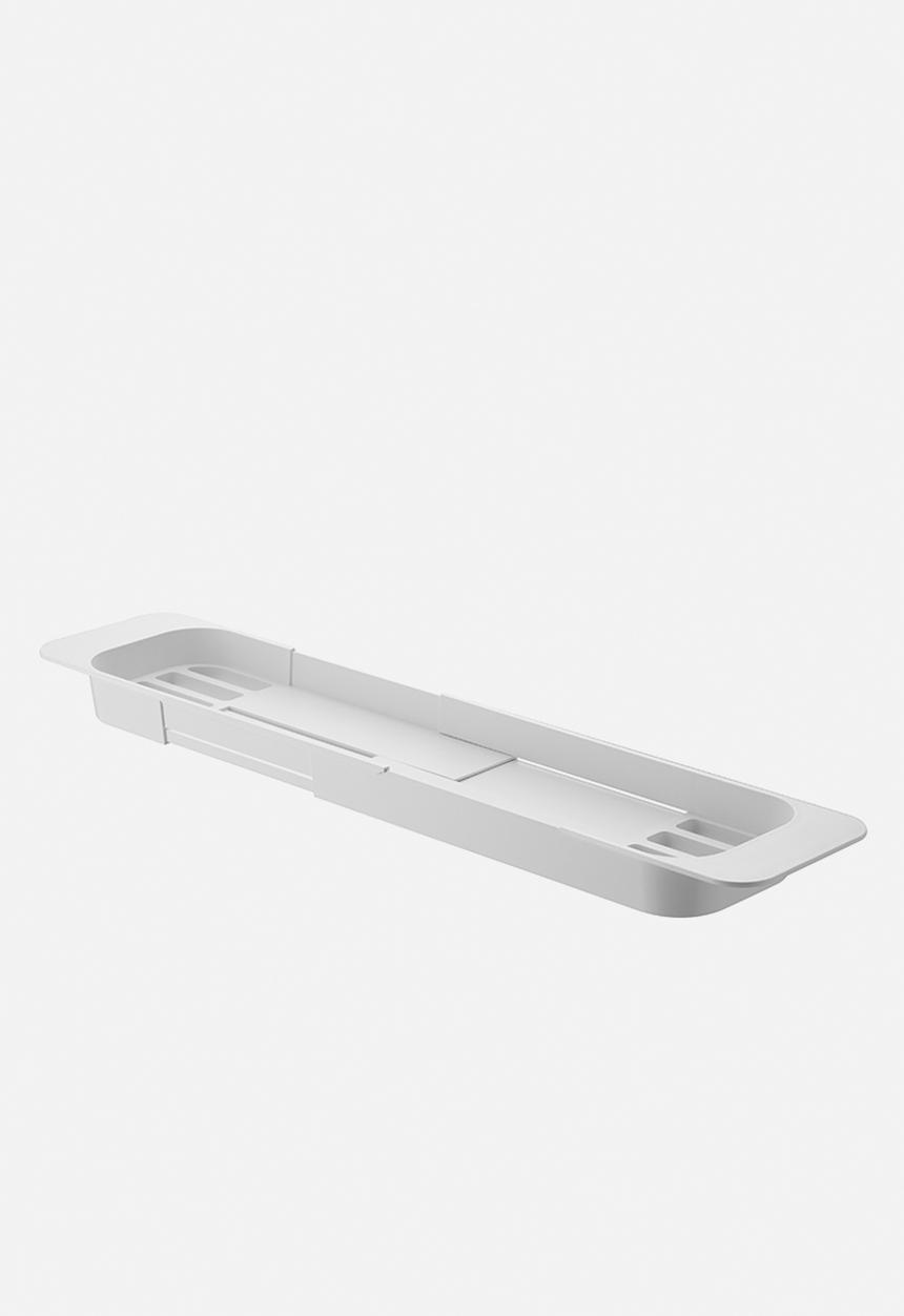 Yamazaki - Tower extendable bathrub tray - white