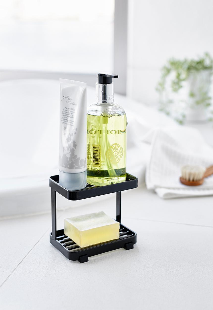 Yamazaki - Tower soap tray 2 tiers - black