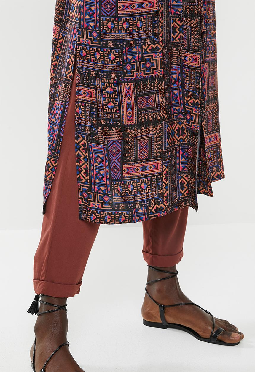 Superbalist - Printed longer length shacket - multi
