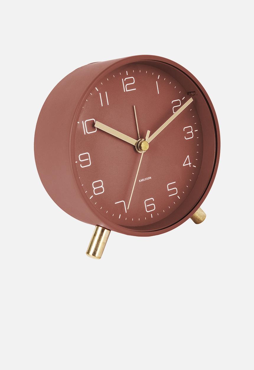 Present Time - Lofty alarm clock - warm red