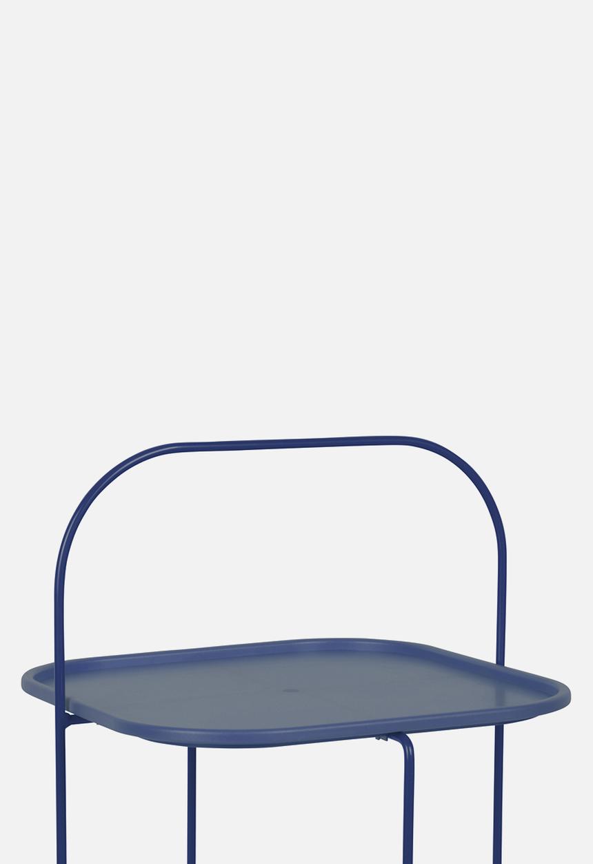Present Time - Trays side table - steel blue
