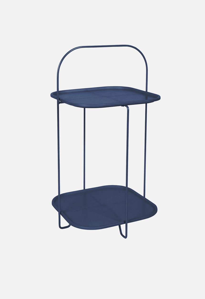 Present Time - Trays side table - steel blue