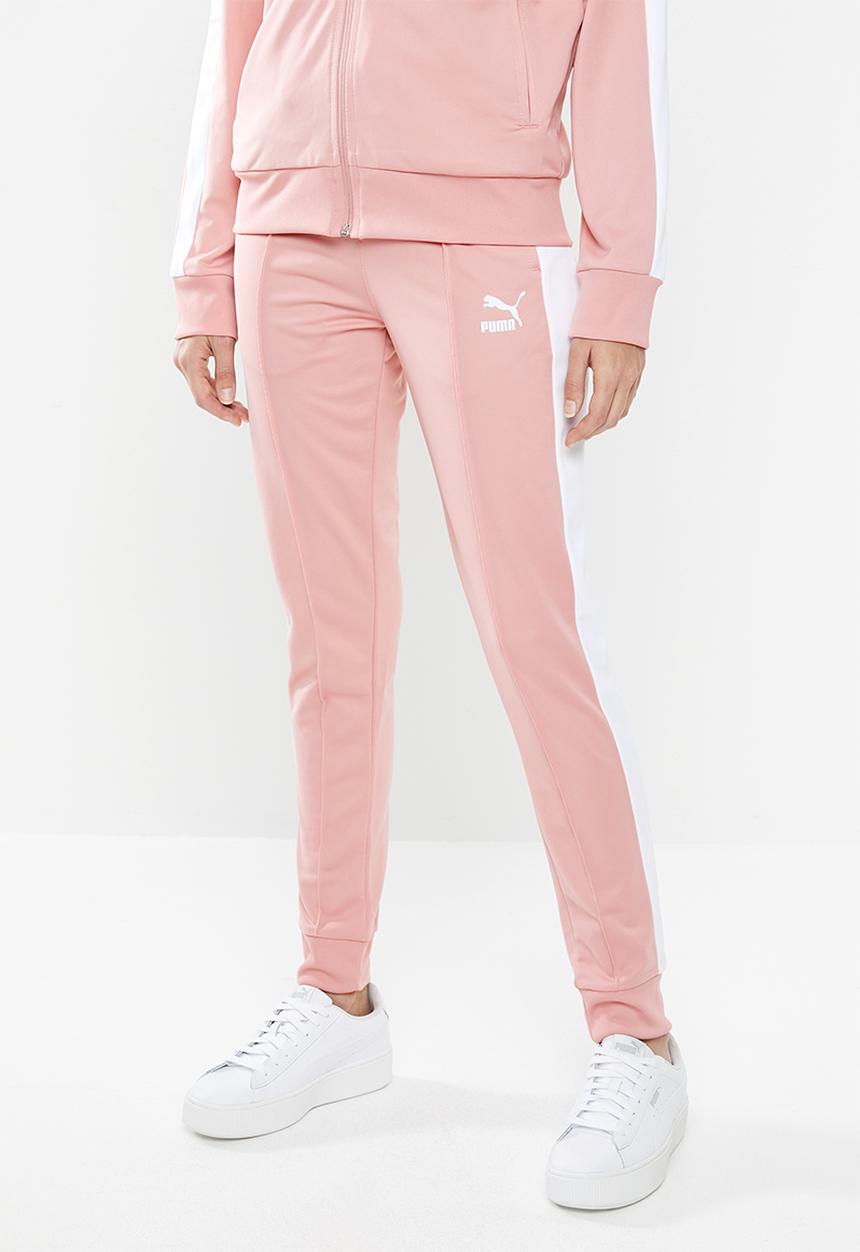 PUMA - Classic track pants - pink & white