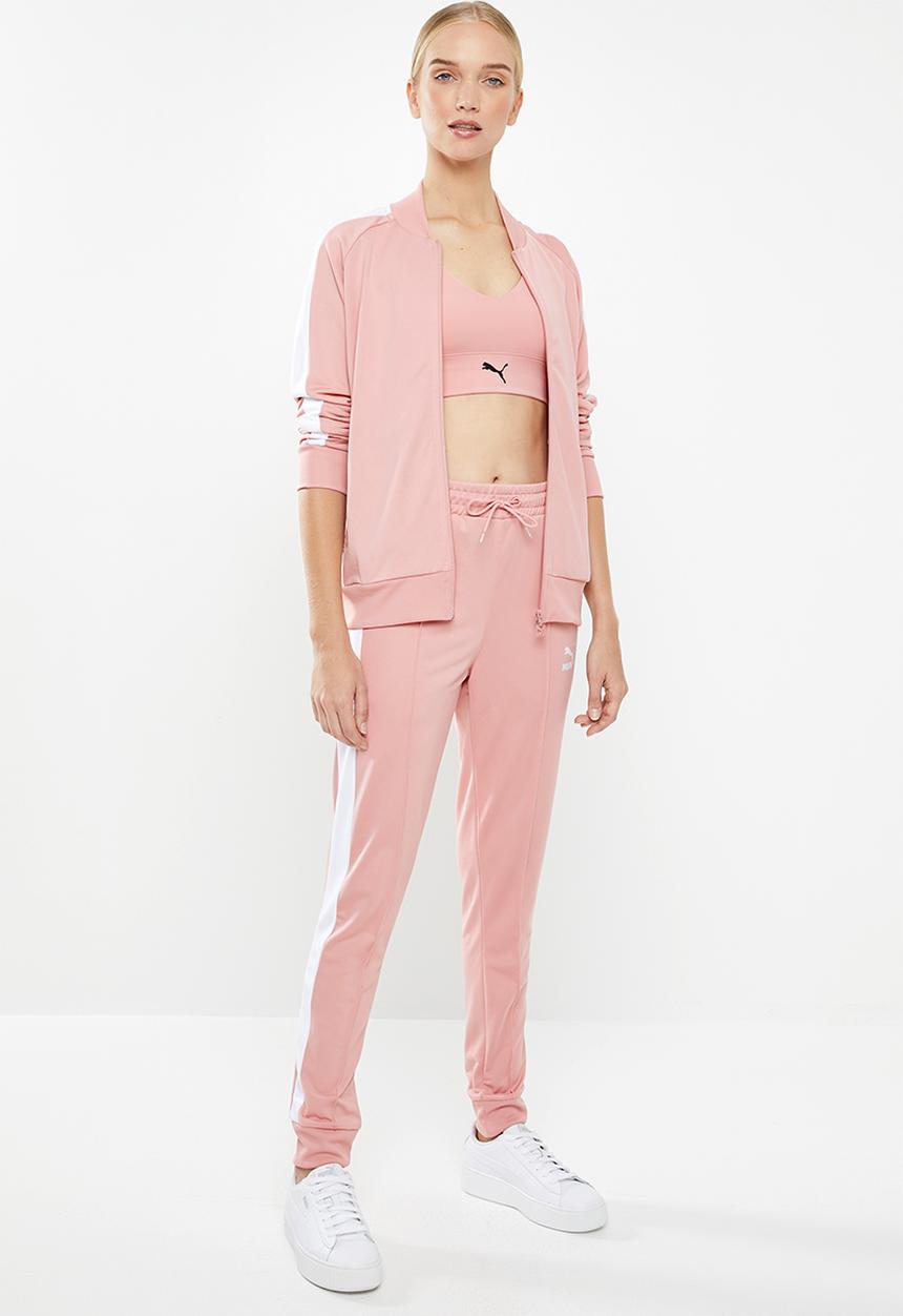 PUMA - Classic T7 track jacket - pink & white