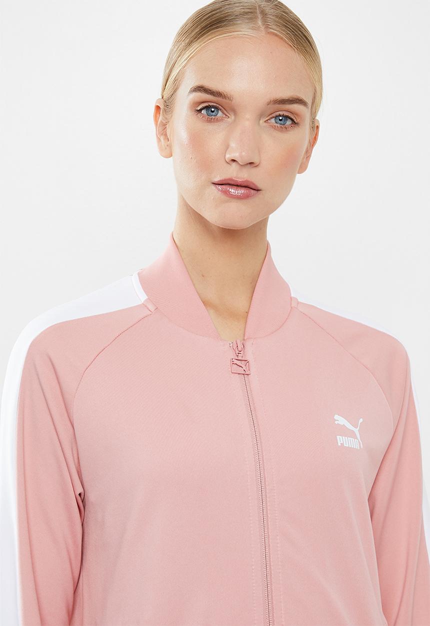 PUMA - Classic T7 track jacket - pink & white