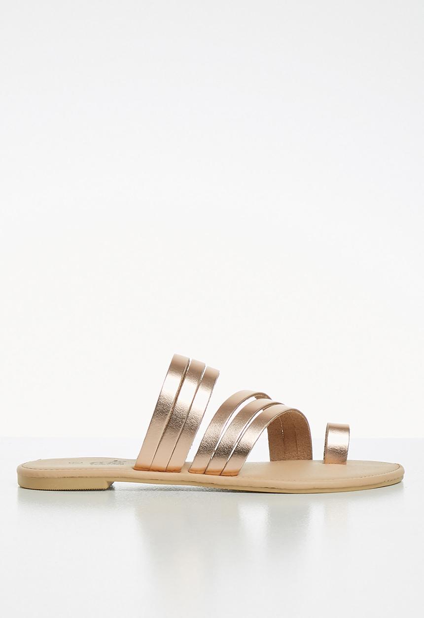 edit - Fiona leather sandal - rose gold