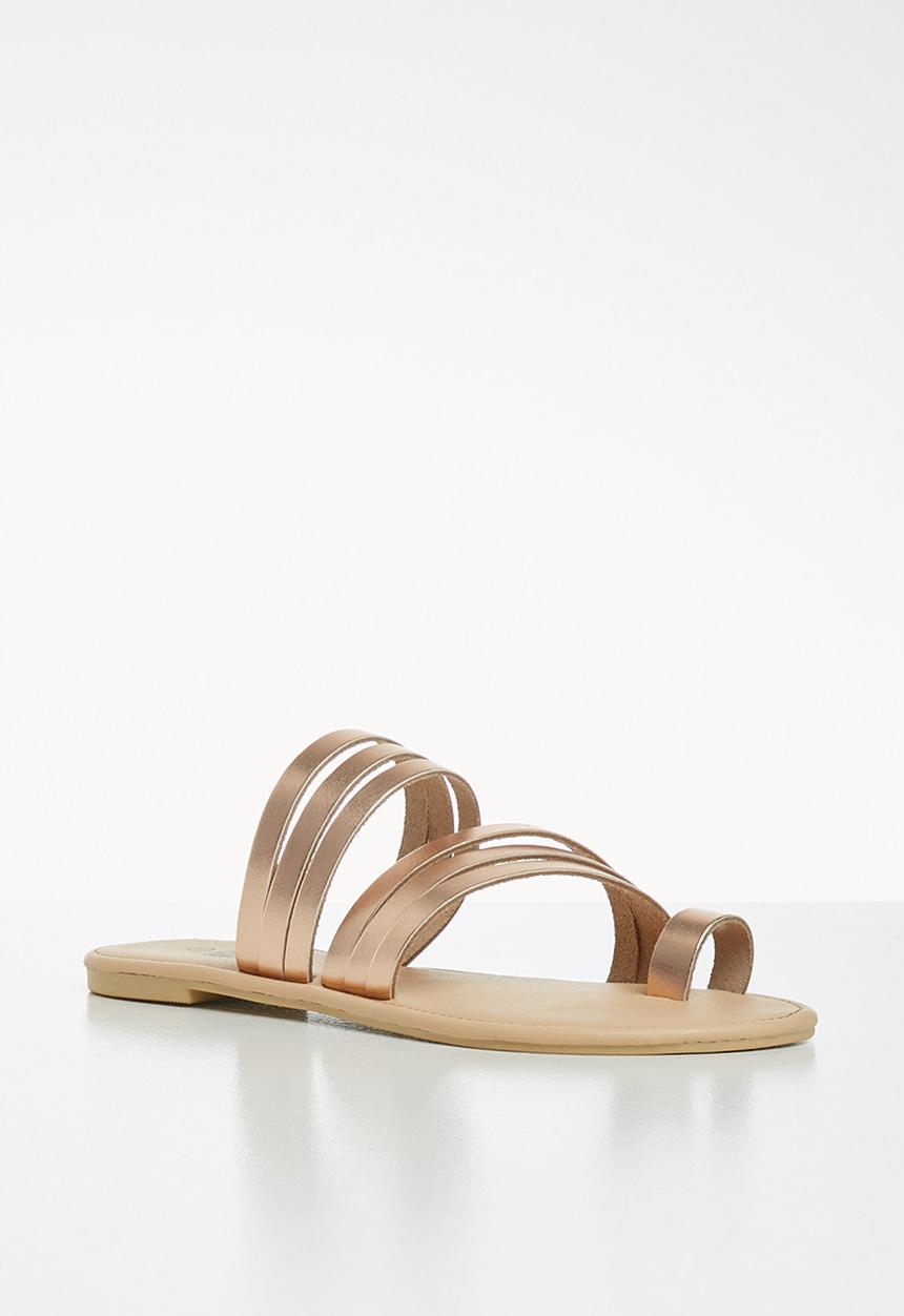 edit - Fiona leather sandal - rose gold