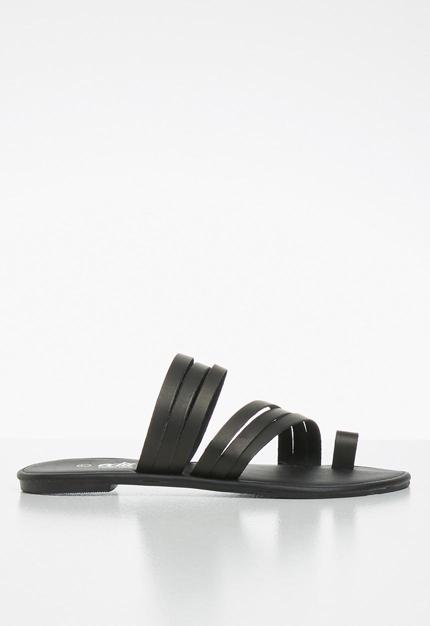 edit - Fiona leather sandal - black