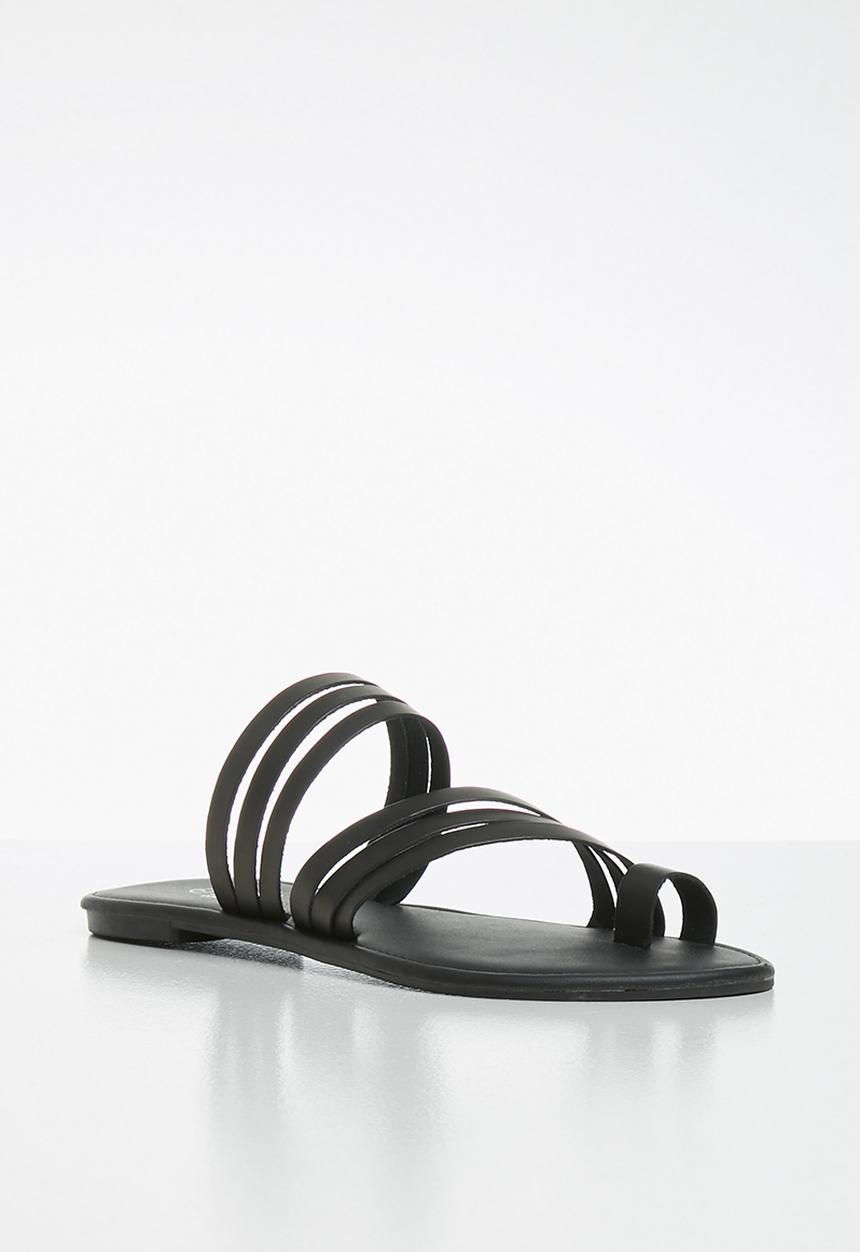 edit - Fiona leather sandal - black