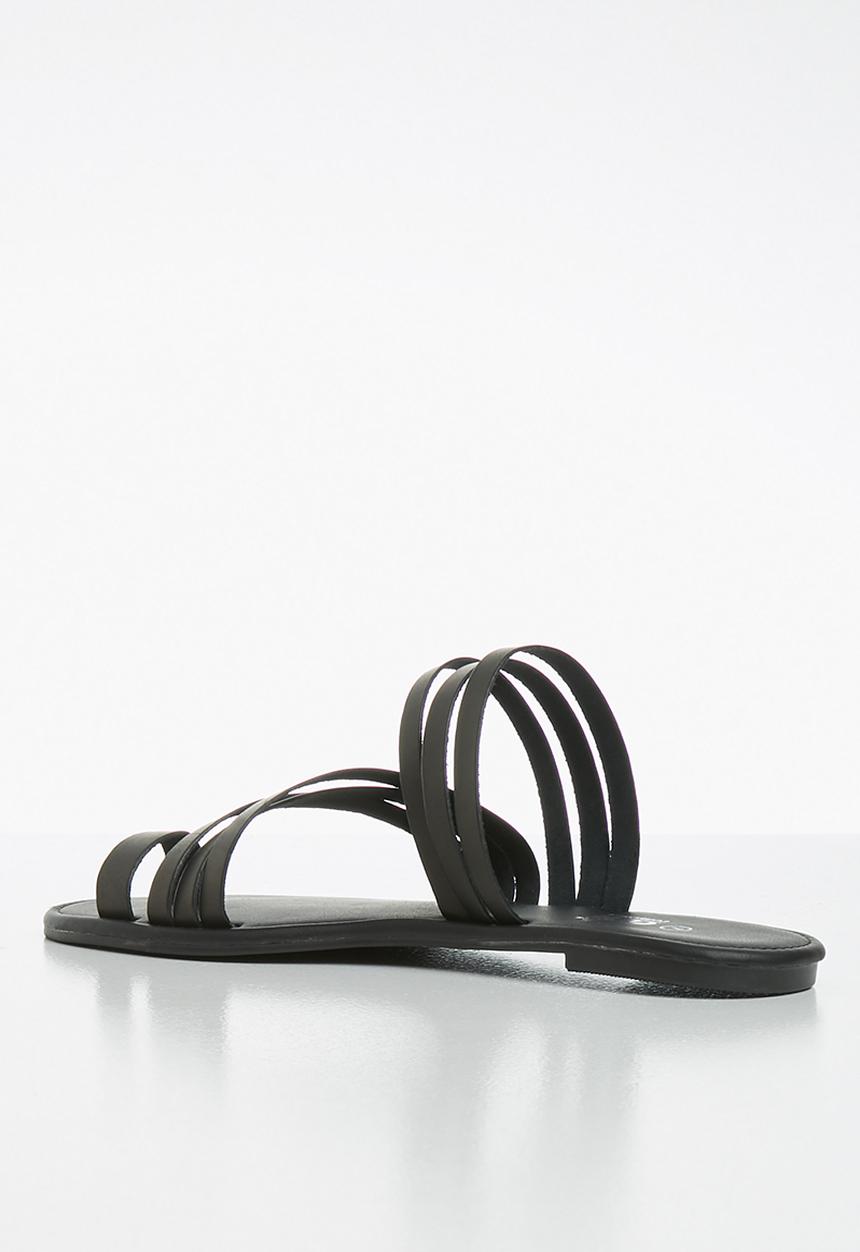 edit - Fiona leather sandal - black