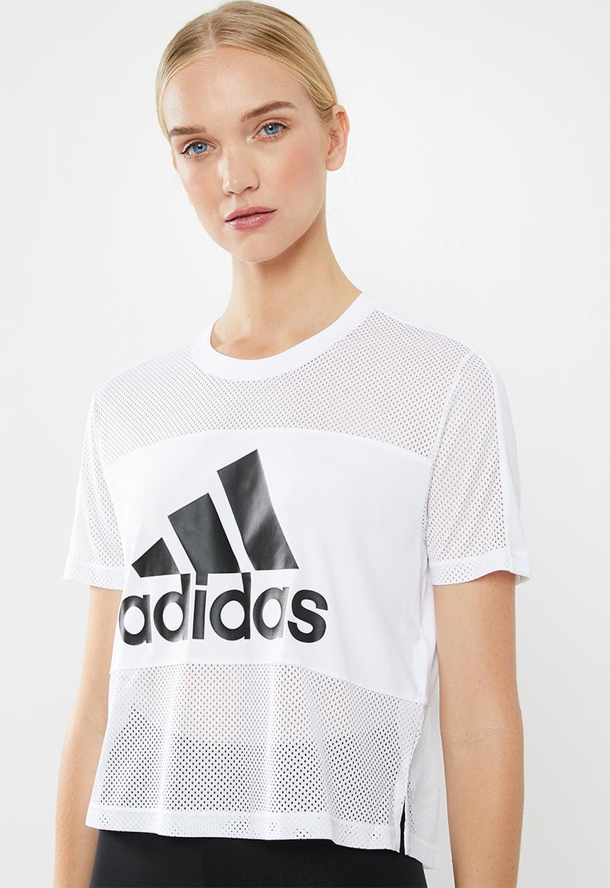adidas - Badge of sport mesh tee - white
