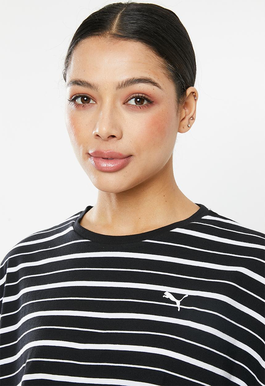 PUMA - Rebel striped tee - black & white