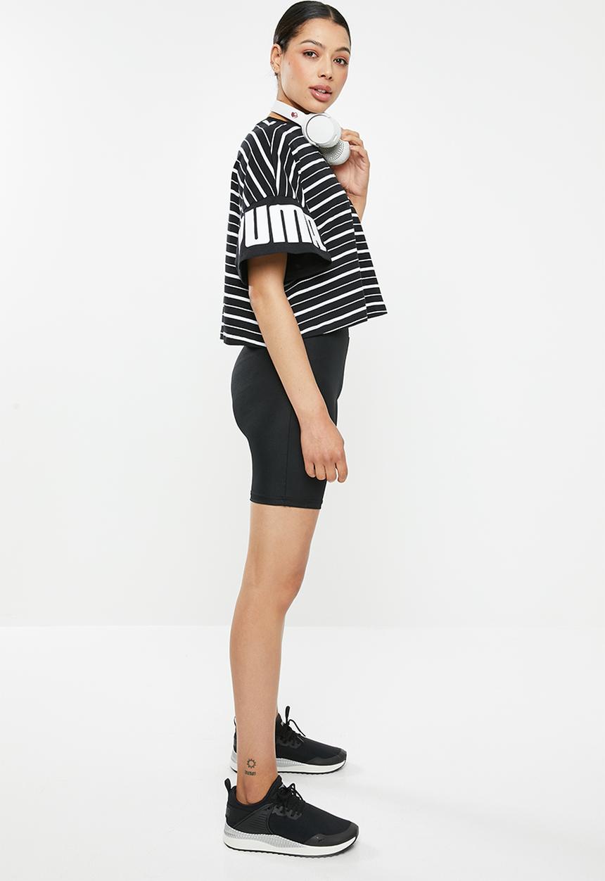 PUMA - Rebel striped tee - black & white