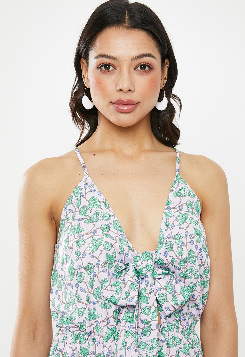 Glamorous - Strappy playsuit - lilac & mint 
