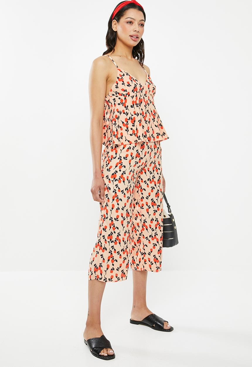Glamorous - Co-ord wide leg trousers - peach 