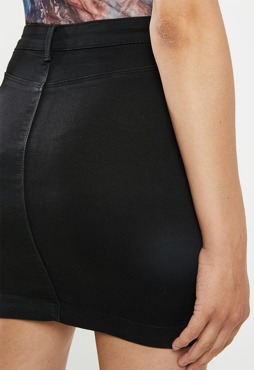Missguided - Super stretch mini skirt - black 
