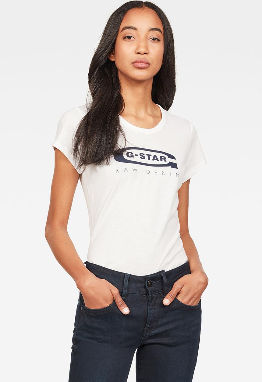 G-STAR - Graphic 20 slim T-shirt - white