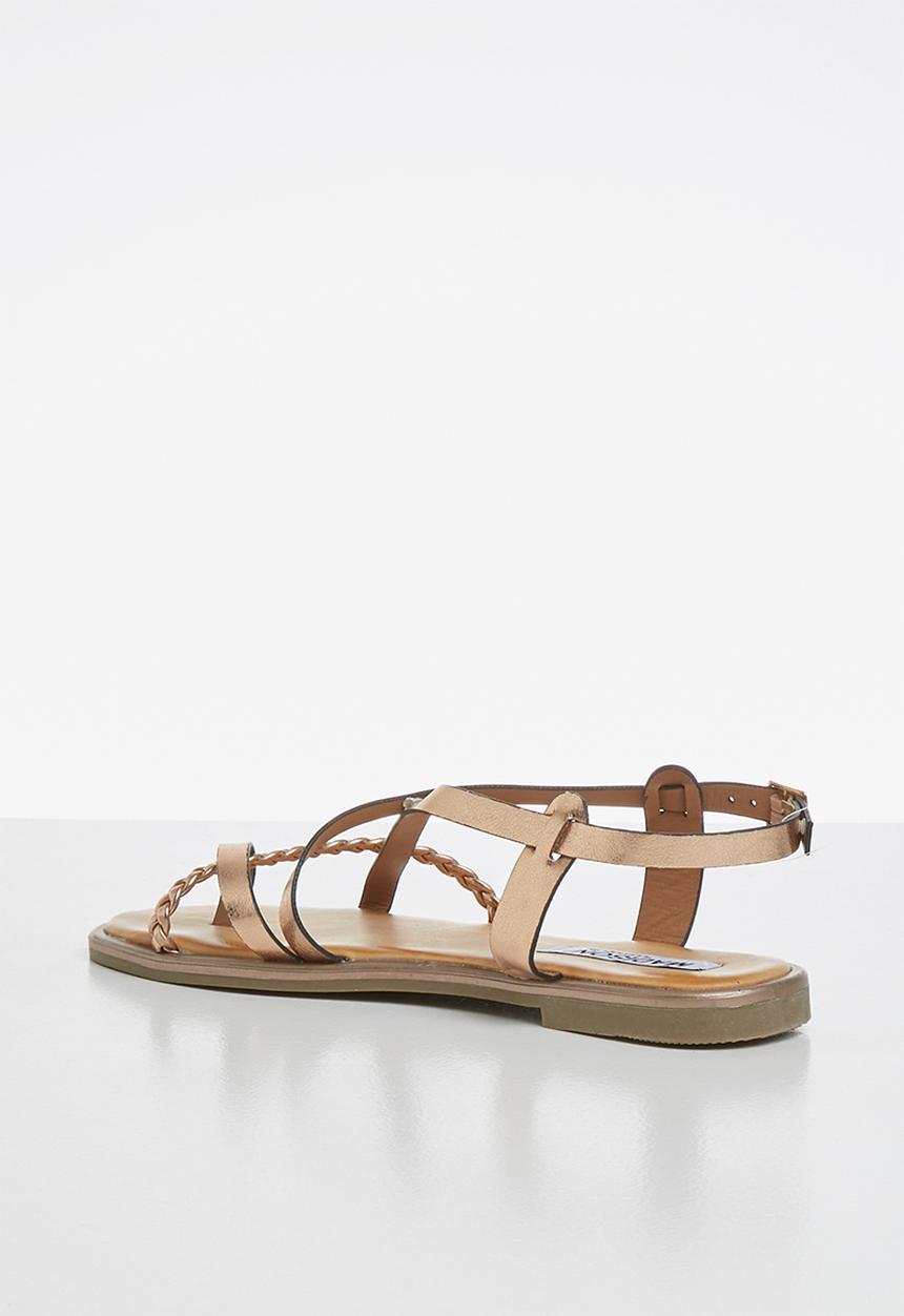 Madison® - Metallic braided strappy sandal - gold