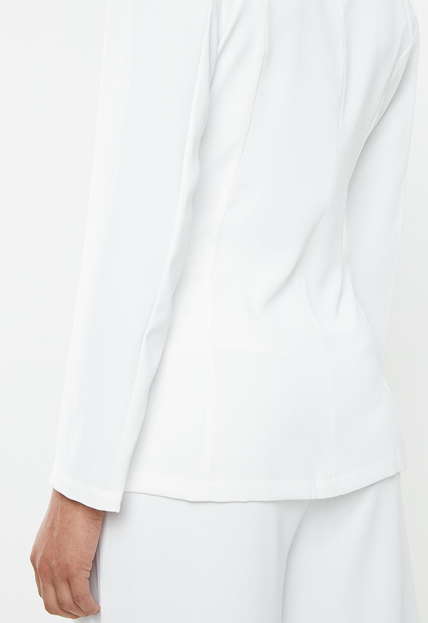 Glamorous - Wrap front lightweight blazer - white