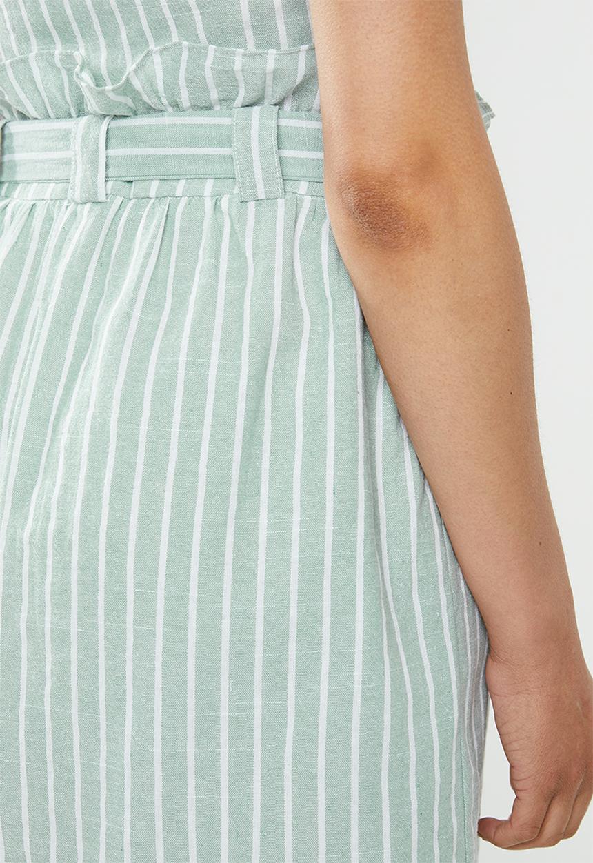 Glamorous - Button through co ord skirt - green & white