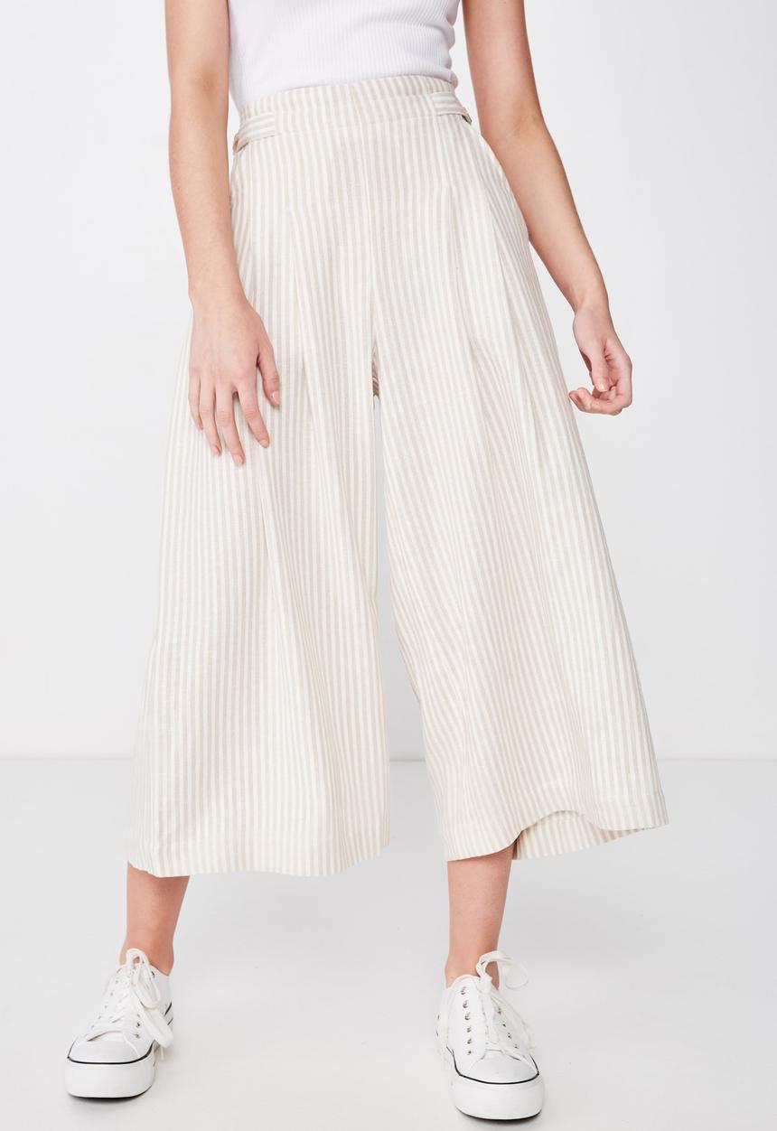Cotton On - Luna button culotte  - beige