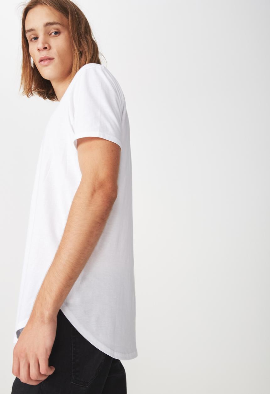 Factorie - Curved hem  tee - white