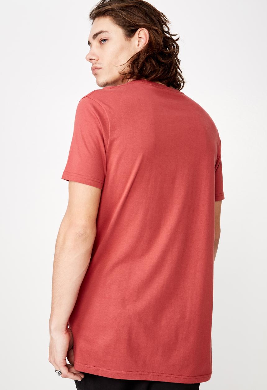 Factorie - Longline T-shirt - red