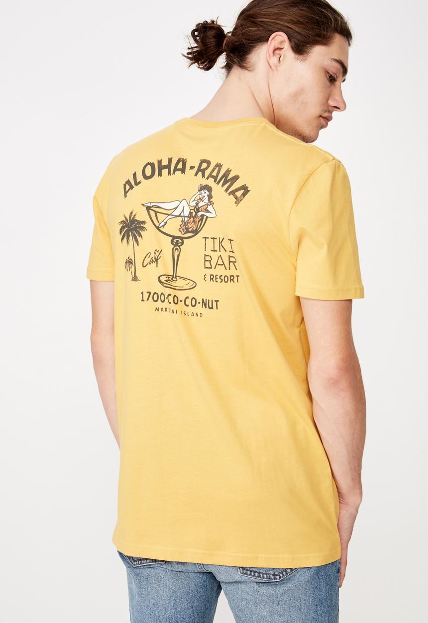 Factorie - Slim graphic T-shirt - yellow