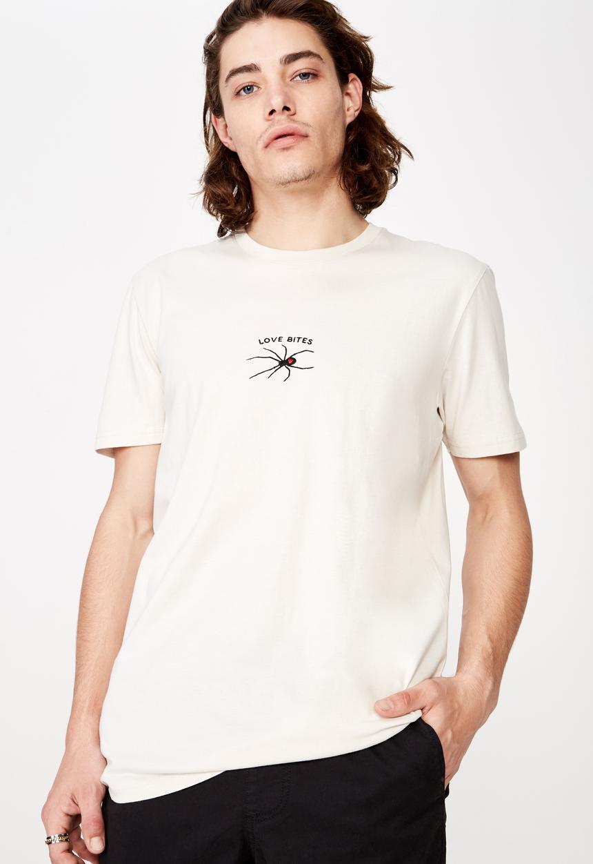Factorie - Slim graphic T-shirt - ivory