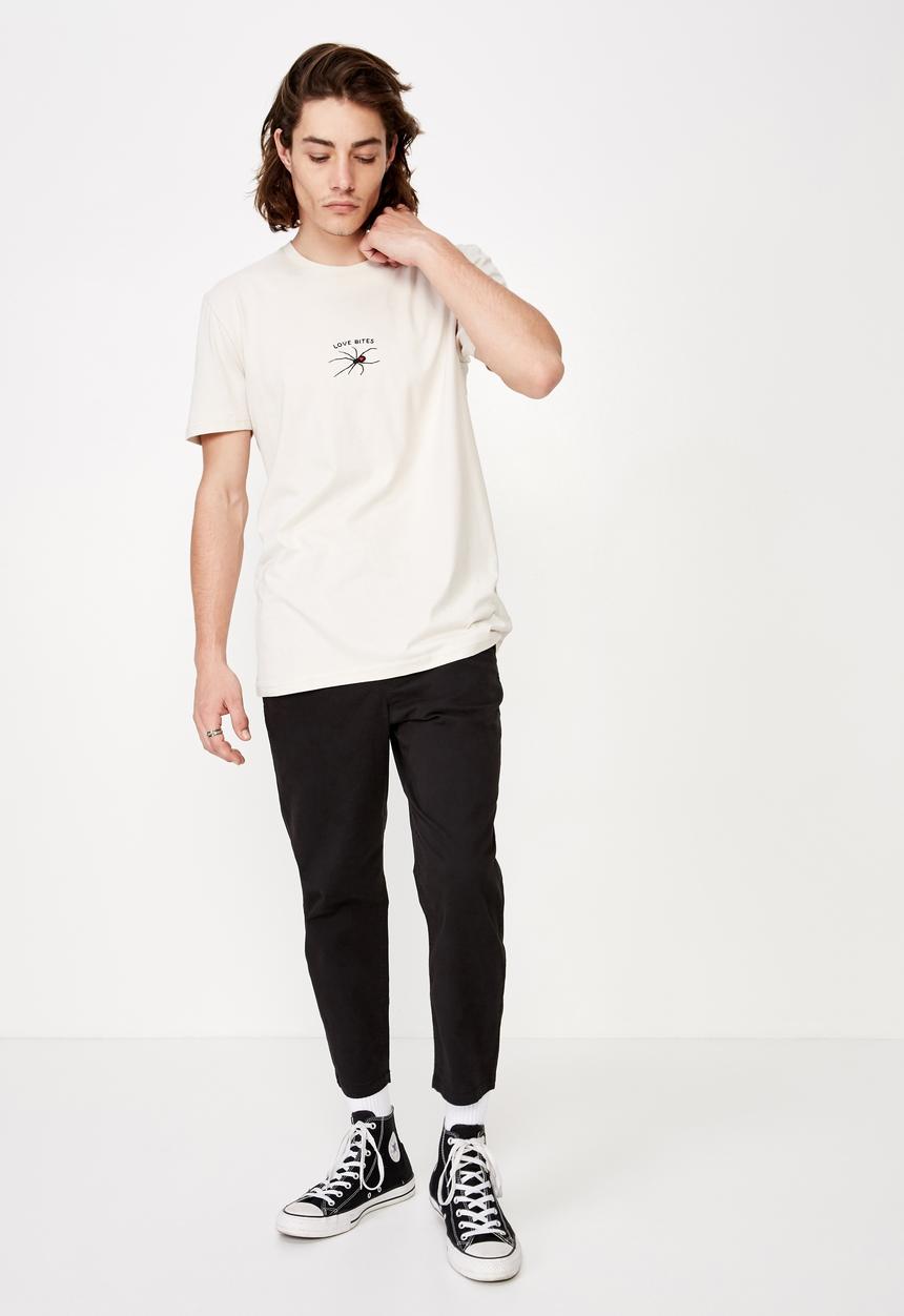 Factorie - Slim graphic T-shirt - ivory