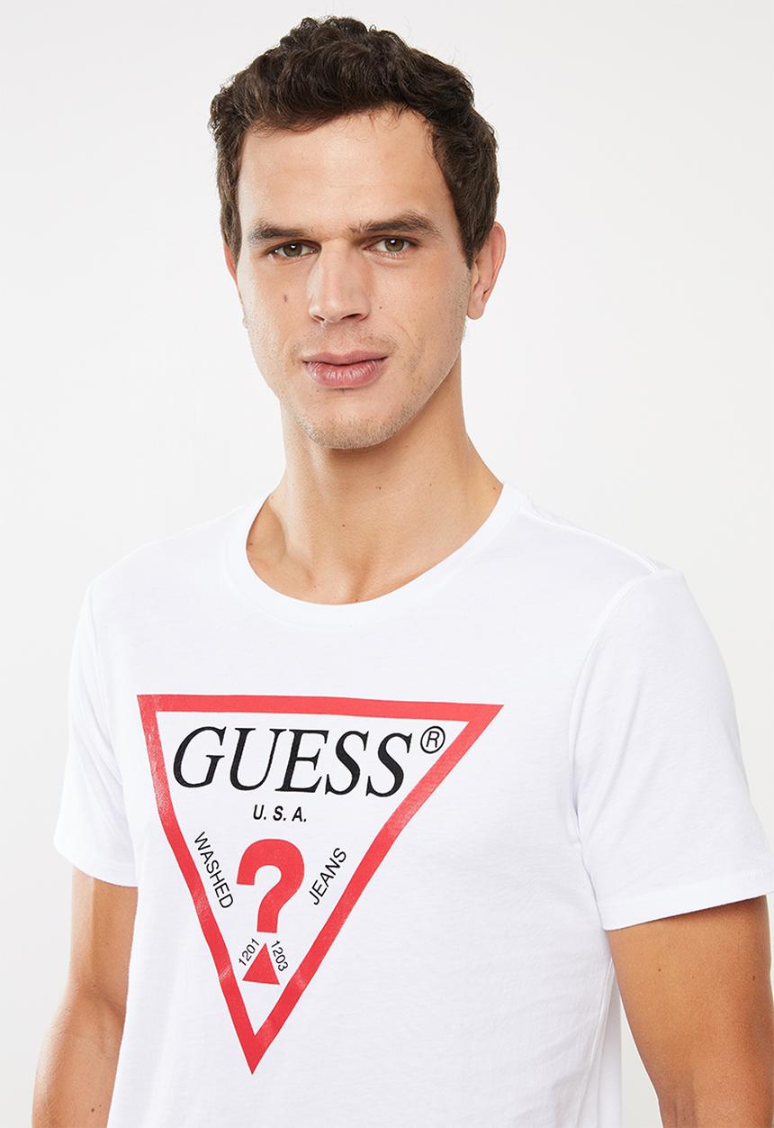 GUESS - Triangle short sleeve tee - white
