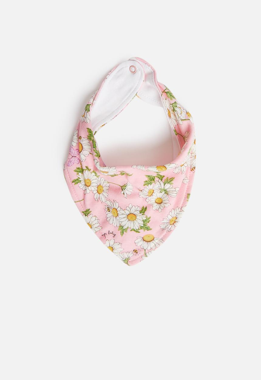 UP Baby - Double face soft jersey bib - pink