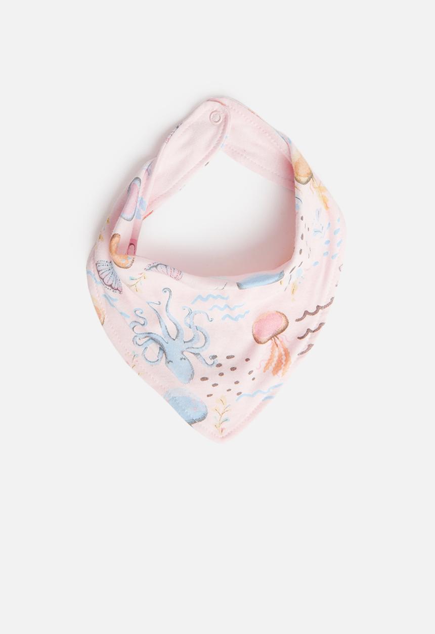 UP Baby - Double face soft jersey bib - pink