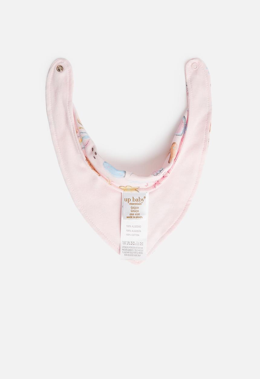 UP Baby - Double face soft jersey bib - pink