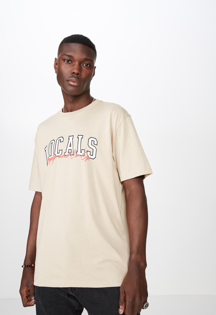 Factorie - Graphic T- shirt - beige 