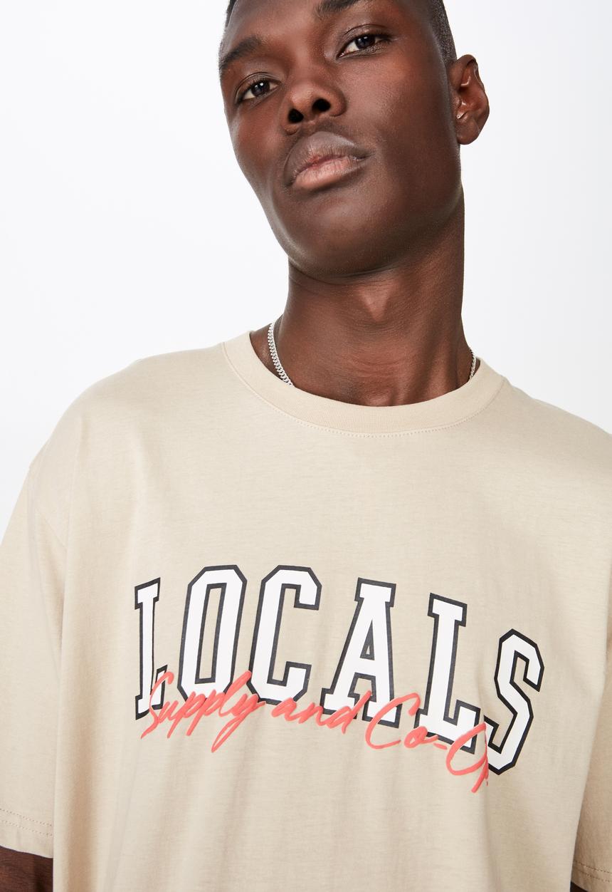 Factorie - Graphic T- shirt - beige 