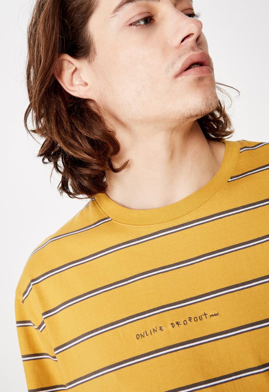 Factorie - Embroidered stripe T-shirt - multi