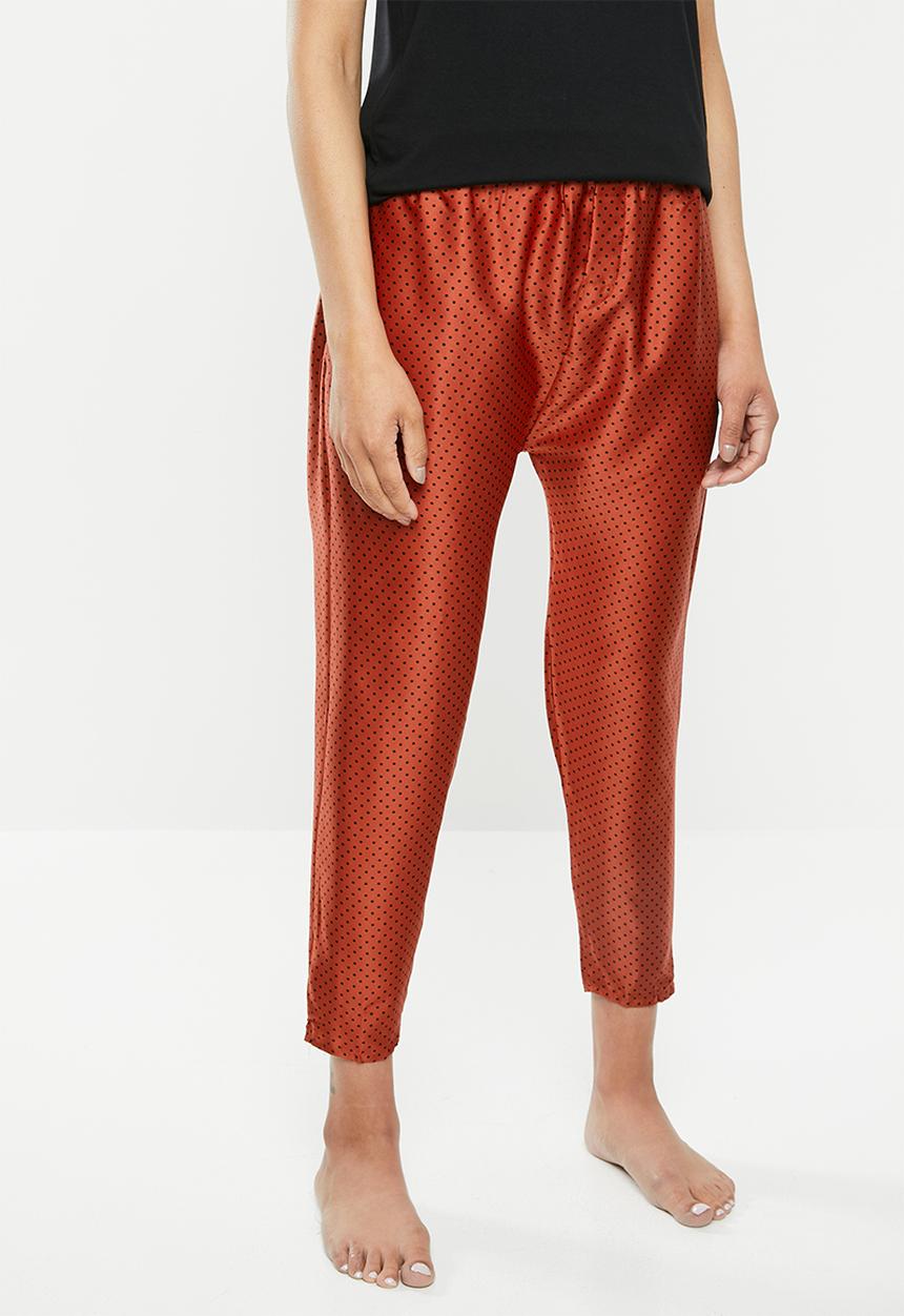 Cotton On - Satin drop crotch pants - red