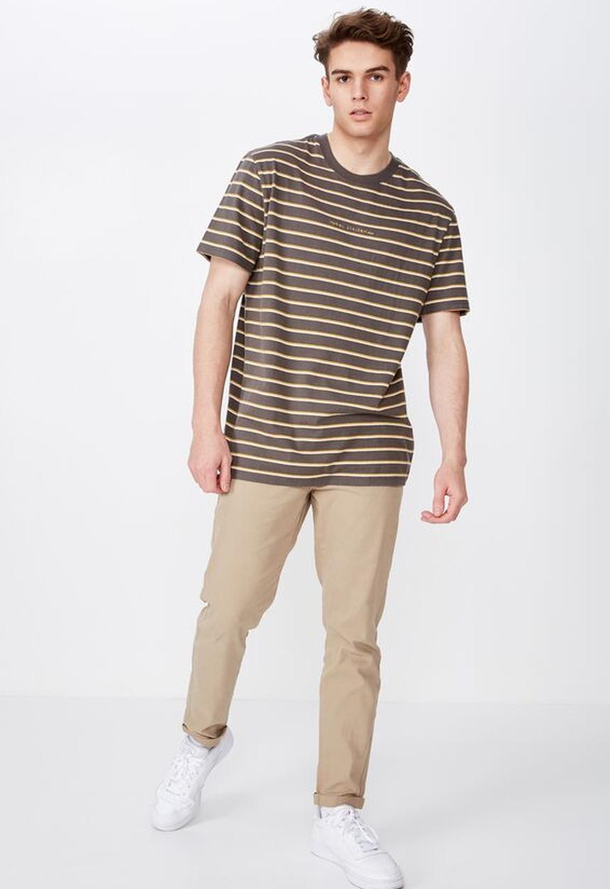 Factorie - Embroidered stripe T-shirt - multi