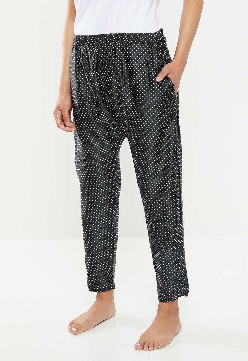 Cotton On - Satin drop crotch pants - black