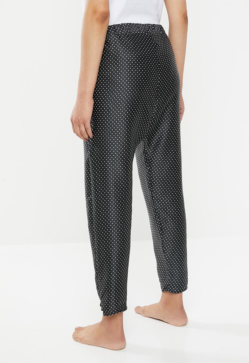 Cotton On - Satin drop crotch pants - black